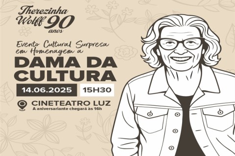 Muitas felicitações pelos 90 anos de Therezinha Leony Wolff, resultando justas expressões de alegria, amizade e considerações